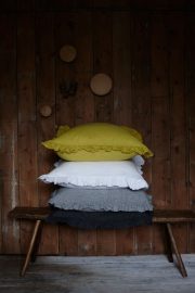 Olivia Ruffle Grey Cushion