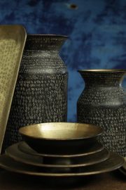 Kadova Brass Pedestal Bowl -Antique Brass
