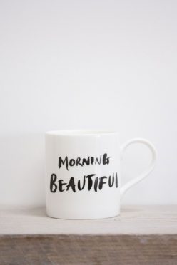 Typography Mug ‘Morning Beautiful’
